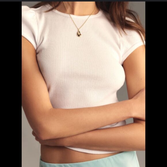 Brand New T.La Cap-Sleeve Ribbed Tee - Picture 4 of 8